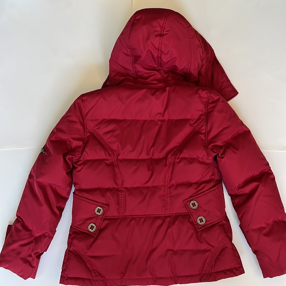 Calvin Klein Womens Full Zip Duck Down Red Puffer Coat Jacket PS - Picture 13 of 15